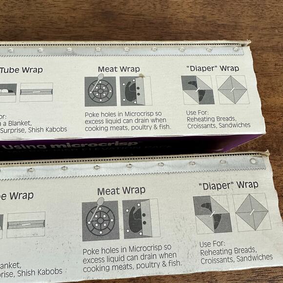 NEW NOS Microcrisp Microwave Browning Wrap Lot 0f 2- 10FT Rolls NEW OLD STOCK - Picture 5 of 8